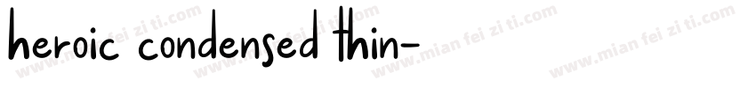 heroic condensed thin字体转换